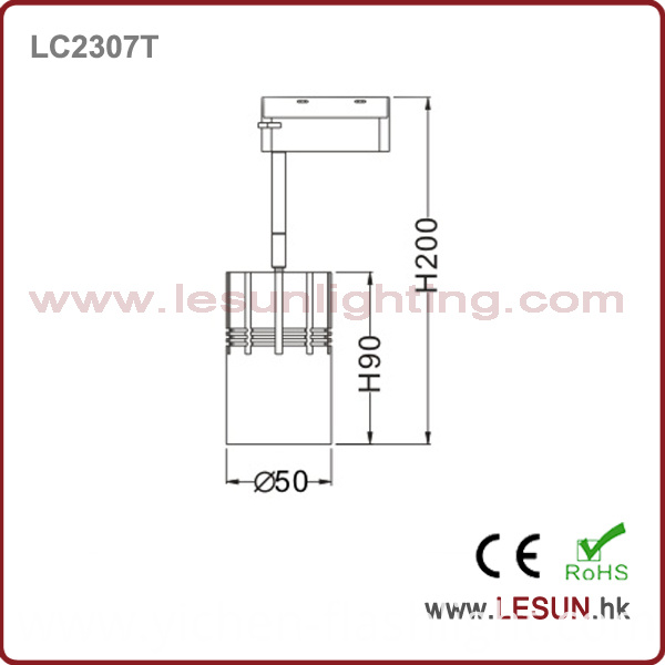 Factory Price 7W Black LED COB Track Lighting LC2307t